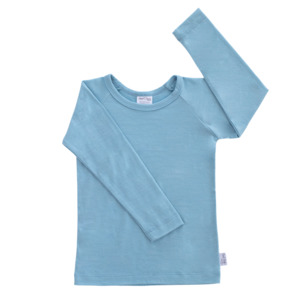 Kids: Merino Long Sleeve Top | Sky Blue