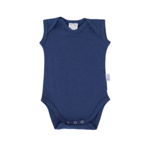 Baby Clothing: Singlet Merino Bodysuit | Navy