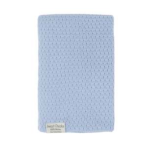 Blankets Wraps: Merino Knit Blanket | Sky