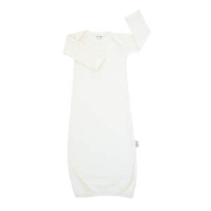 Swatch Merino Nightie: Baby Merino Envelope Neck Nightie | Vanilla