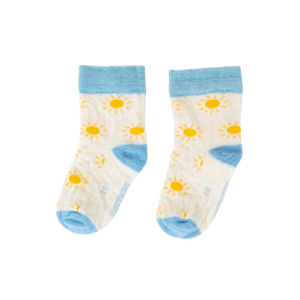 Crew Merino Socks | Yellow Suns (0-6 Months Only)