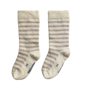 School Tights Socks: Long Baby Socks | Sand Stripe