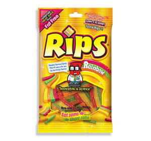 Candy: RIPS BITES - RAINBOW PIECES (PEELABLE) PEG BAG