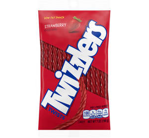 Candy: TWIZZLERS STRAWBERRY TWISTS PEG BAG