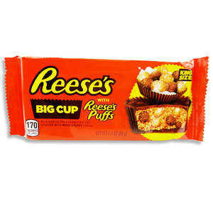 REESES PEANUT BUTTER CUP KING SIZE - W/ REESES PUFFS