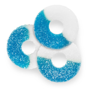 Pick N Mix: ALBANESE GUMMI RINGS - BLUE RASPBERRY