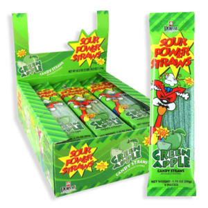 Build Your Own Pickle Kit 1: SOUR POWER CANDY STRAWS - GREEN APPLE (SINGLE)