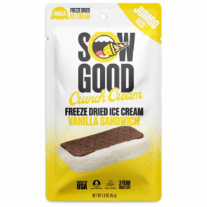 Freeze Dried Candy: FREEZE DRIED - JUMBO ICE CREAM VANILLA SANDWICH