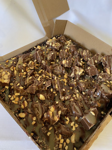 Products: GF Loaded Snickers Brownie Sweet Cheeks Cakery