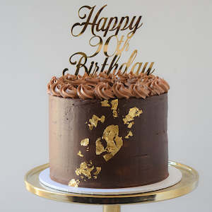 Frontpage: Chocolate Ganache & Gold Leaf Cake