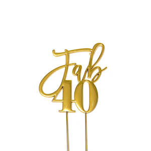 Occasions: Fab 40 Metal Cake Topper