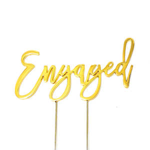 Occasions: Engaged Metal Cake Topper