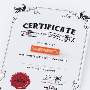 Tantrum Negotiator Award Badge