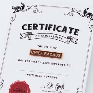 Chief Badass Award Badge