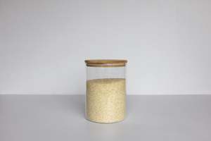 Round Glass & Bamboo Jar 3500ml