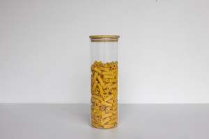 Round Glass & Bamboo Jar 2100ml
