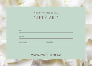 Gift Cards: Sweet Home Gift Card