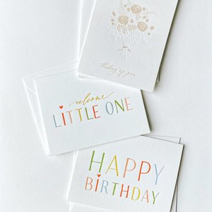 Letterpress greeting cards - Sweetpea and Jasmine