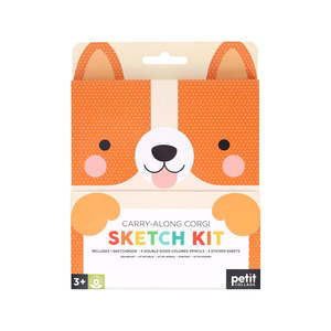 Petit Collage Carry-Along Sketch Kit - Corgi