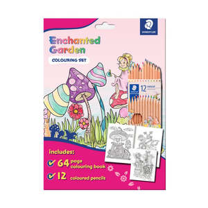 Colouring: Staedtler Colouring Book Set - Enchanted Garden