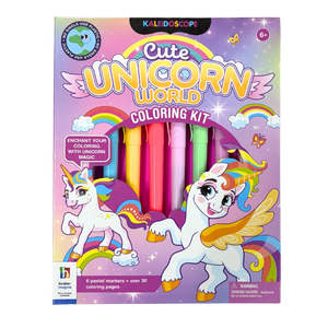 Colouring: Kaleidoscope Colouring Kit - Cute Unicorn World
