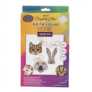 Diamond Art: Crystal Art Perfect Pets Keyring Kit