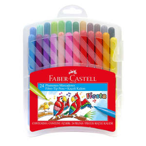 Art Supplies: Faber-Castell Fiesta Fibre-Tip Pens Case of 24