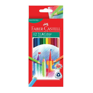 Art Supplies: Faber-Castell Tri Colour Pencils 12pk
