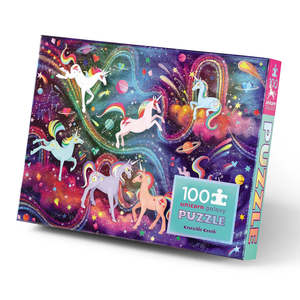 Crocodile Creek 100 Piece Holographic Puzzle - Unicorn Galaxy