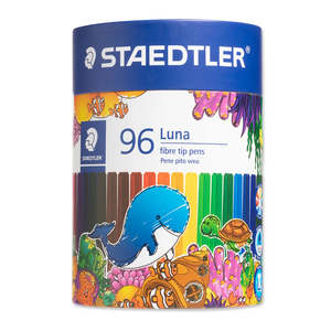 Adult Colouring: Staedtler Luna Fibre-Tip Pens Tub of 96
