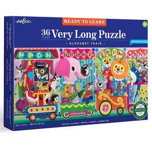 eeBoo 36 Piece Very Long Puzzle - Alphabet Train