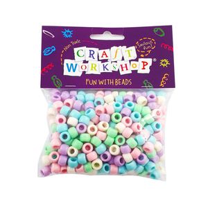 Craft Supplies: Craft Pony Beads - Pastel 300pk