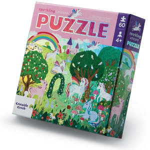Crocodile Creek 60 Piece Foil Puzzle - Sparkling Unicorn