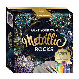 Craft Maker: Craft Maker Paint Your Own Metallic Rocks Kit