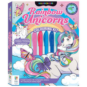 Kaleidoscope: Kaleidoscope Colouring Kit - Rainbow Unicorns