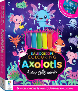 Kaleidoscope: Kaleidoscope Colouring Kit - Axolotls