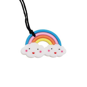 Jellystone Designs: Jellystone Designs Silicone Chew Pendant - Rainbow Pastel