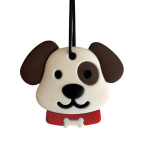 Jellystone Designs Silicone Chew Pendant - Puppy Red