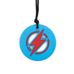 Jellystone Designs Silicone Chew Pendant - Strike Energy Blue