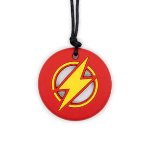 Jellystone Designs Silicone Chew Pendant - Strike Energy Red