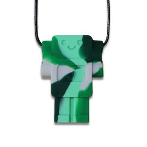 Jellystone Designs Silicone Chew Pendant - Robot Camo