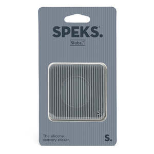 Slabs Silicone Sensory Sticker - Square Groove Grey