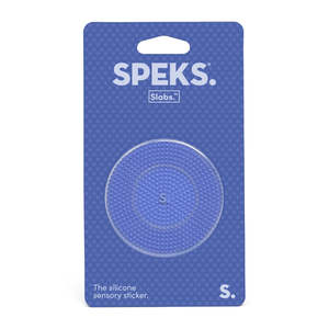 Slabs Silicone Sensory Sticker - Circle Static Blue