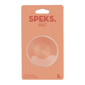 Slabs Silicone Sensory Sticker - Circle Groove Mango