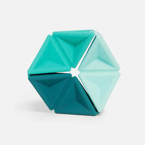 Sensory Fidget Toys: Pivot Silicone Flexagon - Teal