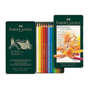 Faber-Castell Polychromos Colouring Pencils Tin of 12