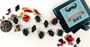 Fathers Day Gift Collection 2021: "OH PAPA!" FATHERS DAY CANDY & CHOCOLATE GIFT BOX - 12 CANDY CUBE BOX