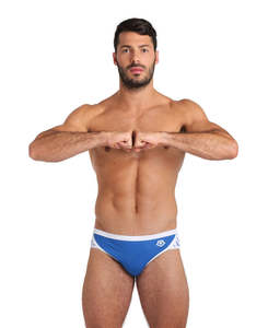 Arena Performance Men's Icons Solid Swim Briefs - Royal-White