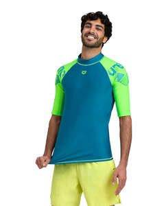 Men's Arena Rash Vest Short Sleeves Graphic