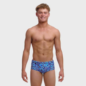 Boys Blue Bits Sidewinder Swim Trunks - Funky Trunks